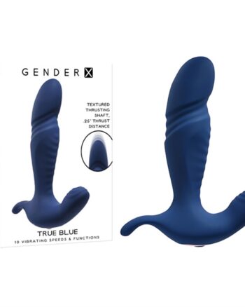 Gender X - True Blue - Silicone Thrusting Stimulator