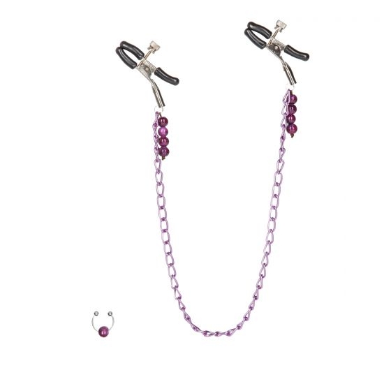 Nipple Play - Purple Chain Nipple Clamps