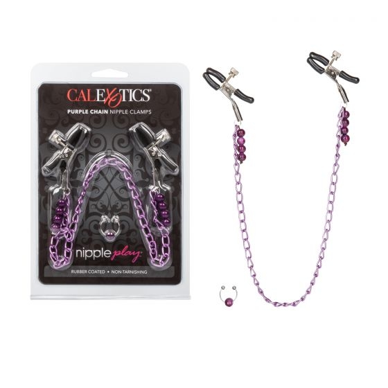 Nipple Play - Purple Chain Nipple Clamps
