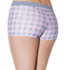 Unisex Pink & Grey Plaid Boxer Brief