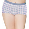 Unisex Pink & Grey Plaid Boxer Brief