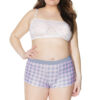Unisex Pink & Grey Plaid Boxer Brief