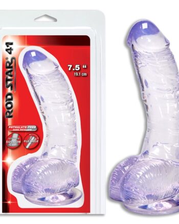 Rod Star #41 - 7.5" Clear Dildo With Balls