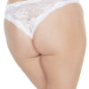 Plus Size Floral Lace Crotchless Panty