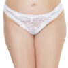 Plus Size Floral Lace Crotchless Panty