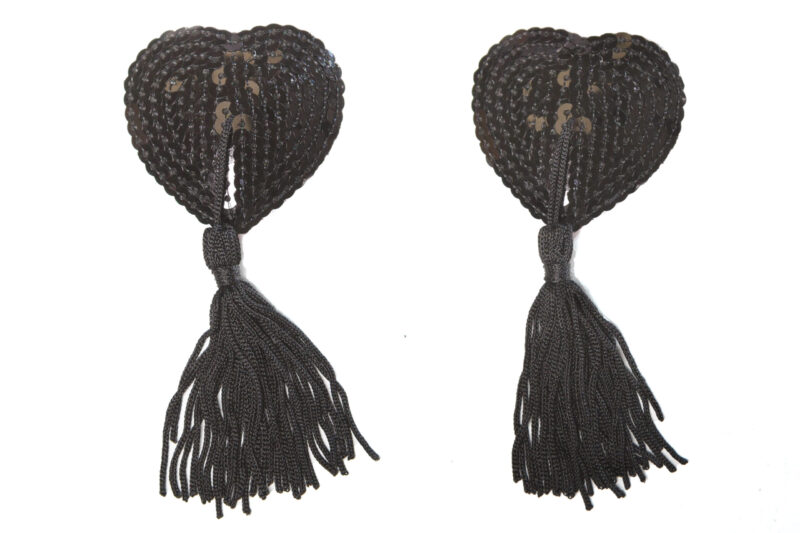 Heart Sequin Pasties With Tassels