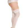 Ruffle Elastic Top White Stockings
