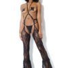 Wet Look & Lace Bell Bottom Chaps