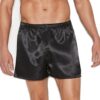 Sexy Black Satin Boxer