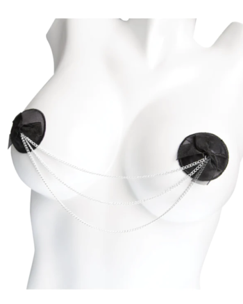 Mesh Bow Pasties With Chain