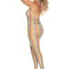 Rainbow Open Crotch Bodystocking
