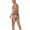 Men's Black Lace Thong