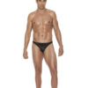 Men's Black Lace Thong