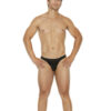 Men's Black Spandex Thong