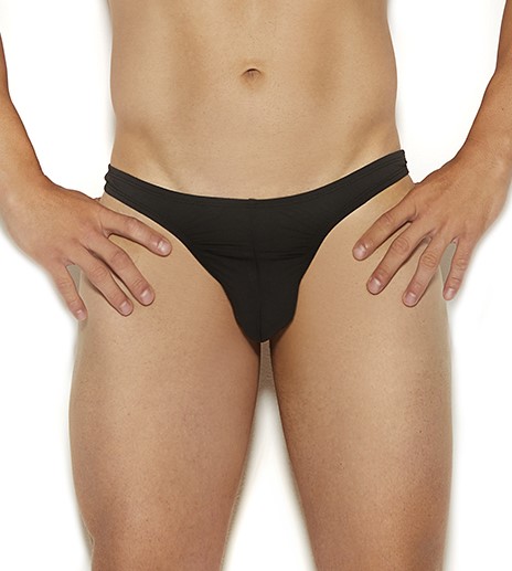 Men's Black Spandex Thong