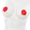 Red Bow Gold Chain Pasties