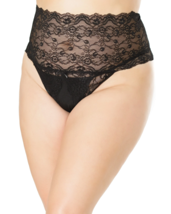 High Waisted Crotchless Panty