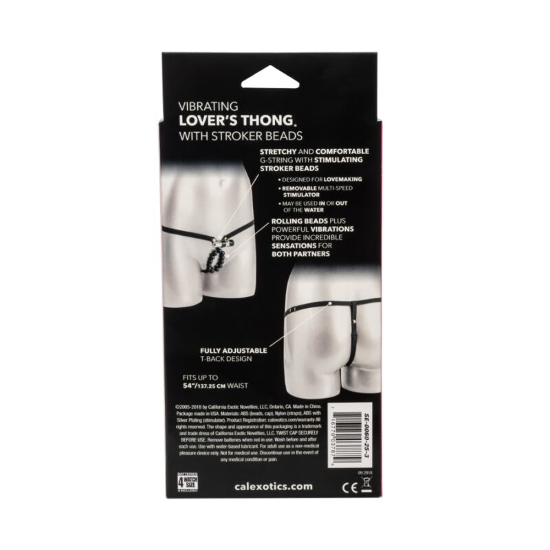 Vibrating Lovers Thong w/Stroker Beads