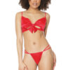 Easy Access Satin Bow Bra & Matching G-String