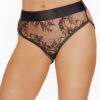 Black Line Lace Chain Back Panty