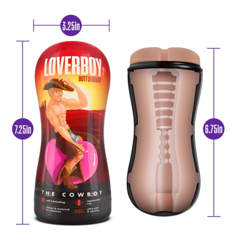 Blush - Loverboy - The DJ - Self Lubricating Stroker - Brown