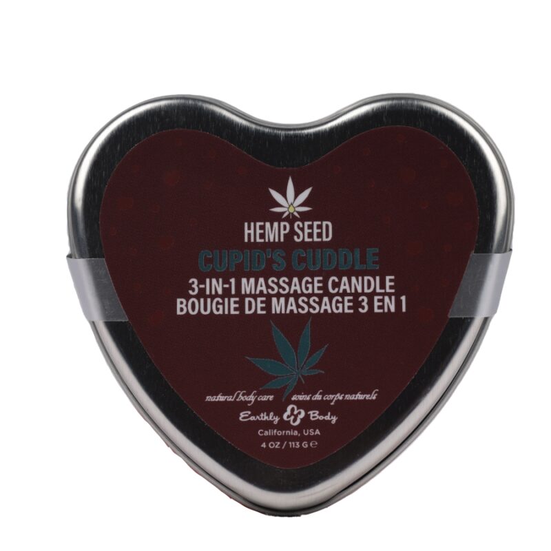 Hemp Seed - 3-In-1 Massage Heart Candles - Cupid's Cuddle