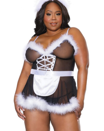 Maid Marabou Babydoll