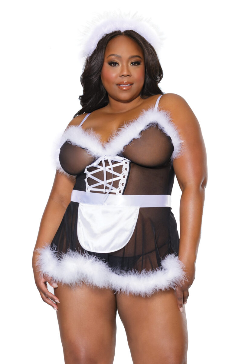 Maid Marabou Babydoll