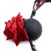 Master Series - Silicone Ball Gag with Rose