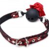 Master Series - Silicone Ball Gag with Rose