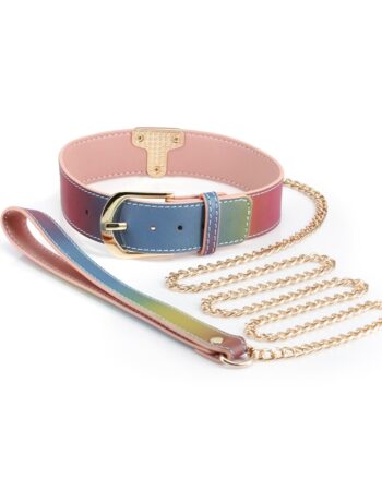 Spectra Bondage - Collar & Leash - Rainbow