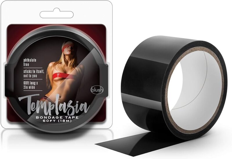 Blush - Temptasia - Bondage Tape - 6 Feet - Black