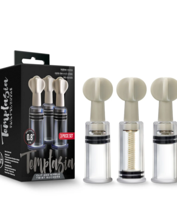 Blush - Temptasia - Clit And Nipple Twist Suckers - Set of 3 - Clear