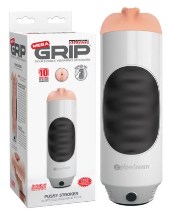 Mega Grip Pussy Stroker - Vibrating