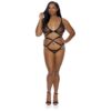 Barely Bare - Plus Size Dotted Ouvert Bra & Panty