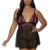 Barely Bare - Plus Size Split Cup Baby Doll & G-String