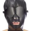 Fetish Tentation - Vegan Leather Hood With Removable Mask
