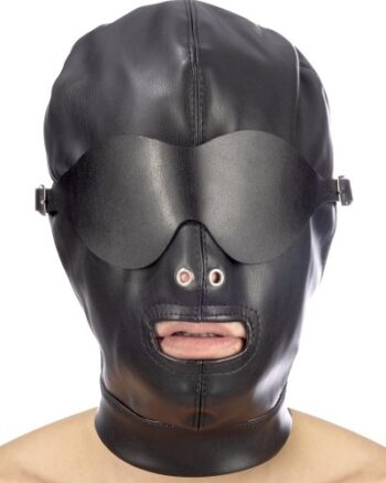 Fetish Tentation - Vegan Leather Hood With Removable Mask