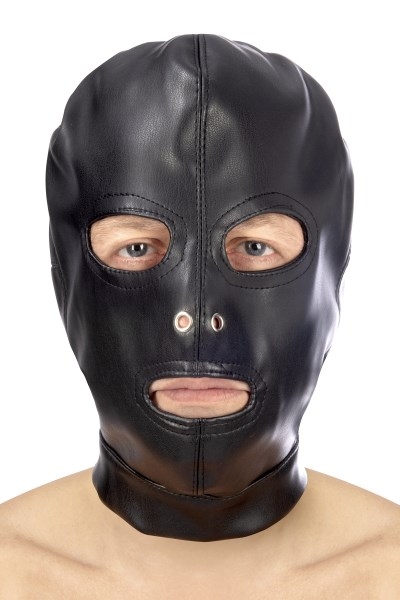 Fetish Tentation - Open Mouth & Eyes Vegan Leather Hood
