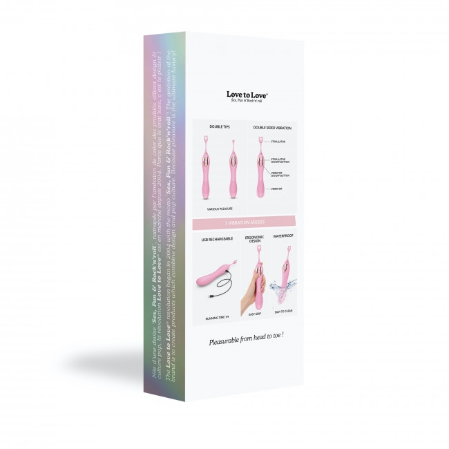 LoveToLove - O Mega Dual Ended Vibe - Baby Pink