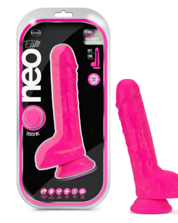 Blush - Neo Elite - 9" Silicone Dual Density Cock With Balls
