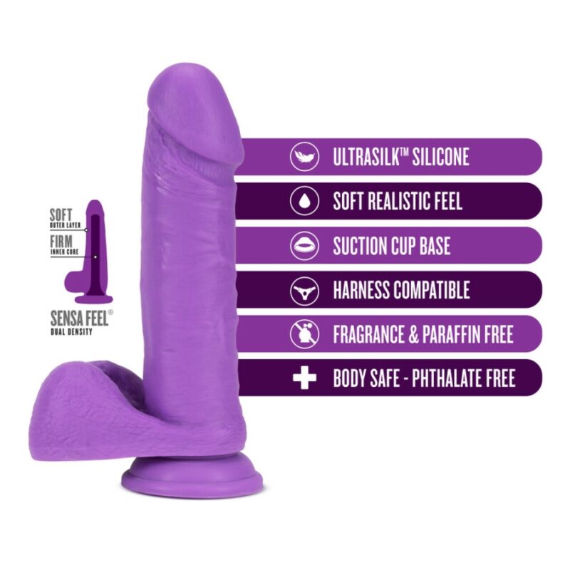 Blush - Neo Elite - 8" Silicone Dual Density Cock With Balls