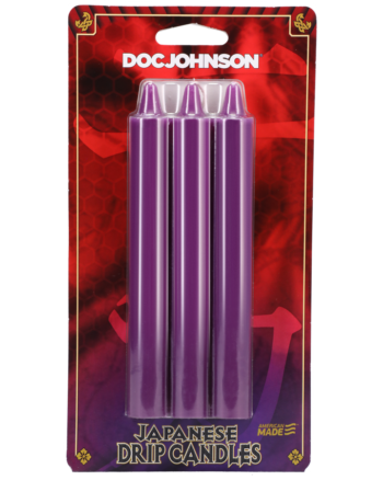 Japanese Drip Candles - Set of 3 - Purple