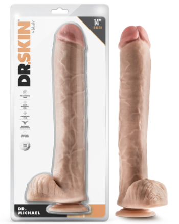 Blush - Dr. Skin - Dr. Michael - 14 Inch Dildo with Balls