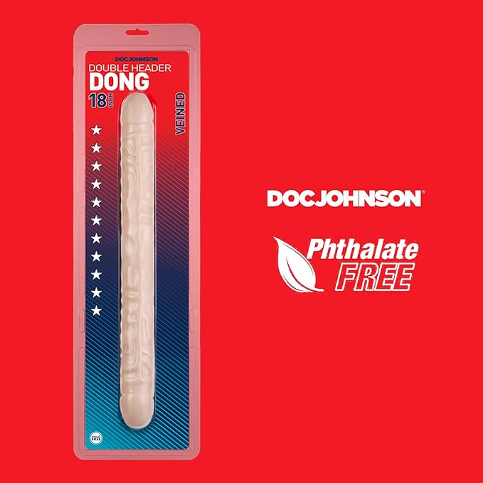 Doc Johnson - 18" Veined Double Header - White
