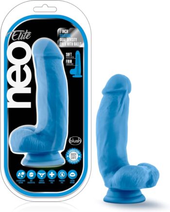 Blush - Neo Elite - 7" Silicone Dual Density Cock With Balls
