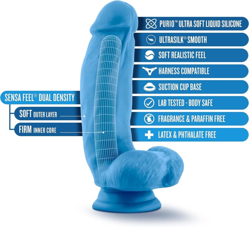 Blush - Neo Elite - 7" Silicone Dual Density Cock With Balls