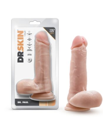 Blush - Dr. Skin - Dr. Paul - 7.25 Inch Dildo With Balls - Beige