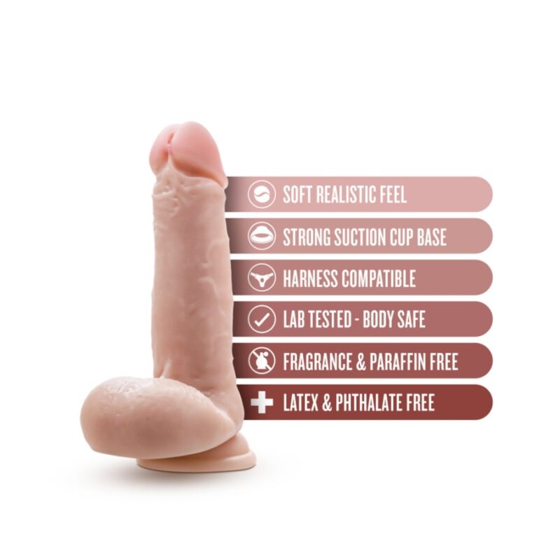 Blush - Dr. Skin - Dr. Paul - 7.25 Inch Dildo With Balls - Beige