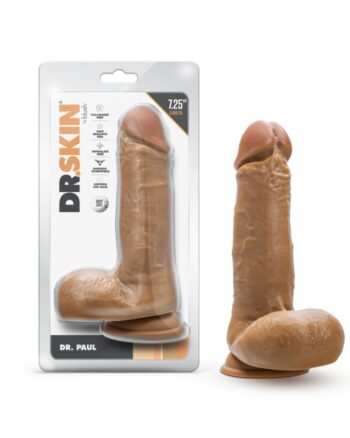 Blush - Dr. Skin - Dr. Paul - 7.25 Inch Dildo With Balls - Tan